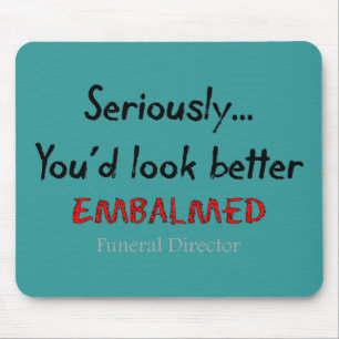 Funeral Director/Mortician Funny Hearse Design Mouse Mat