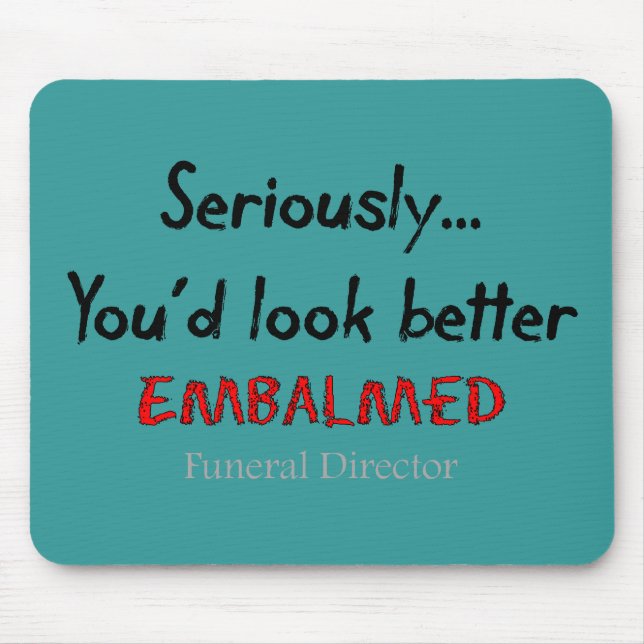 Funeral Director/Mortician Funny Hearse Design Mouse Mat (Front)