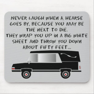 Funeral Director/Mortician Funny Hearse Design Mouse Mat