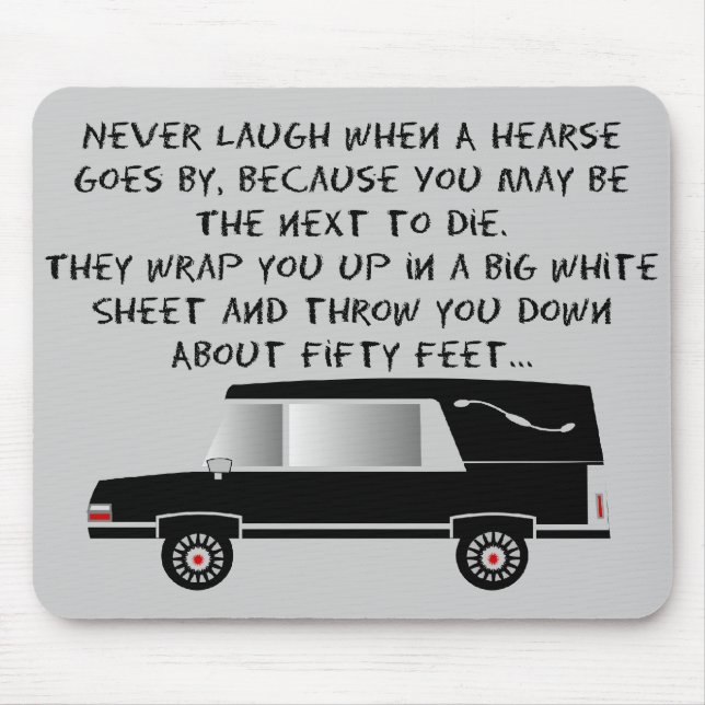 Funeral Director/Mortician Funny Hearse Design Mouse Mat (Front)