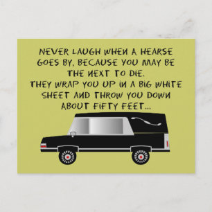 Funeral Director/Mortician Funny Hearse Design Postcard