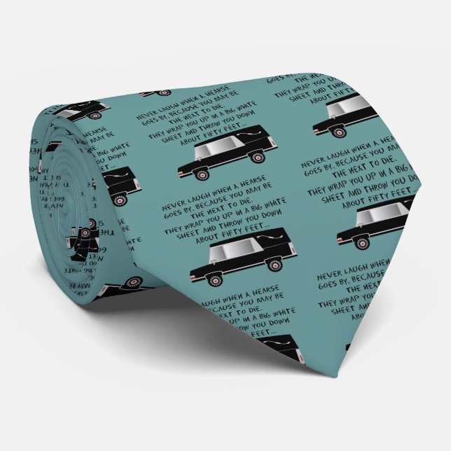 Funeral Director/Mortician Funny Hearse ll Tie (Rolled)