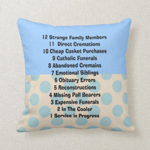 Funeral Director Mortician Pillow
