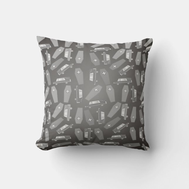 Funeral Director Mortician Pillow Black (Front)