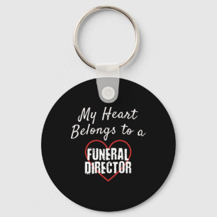 Funeral Director My Heart Belongs To Love Valentin Key Ring