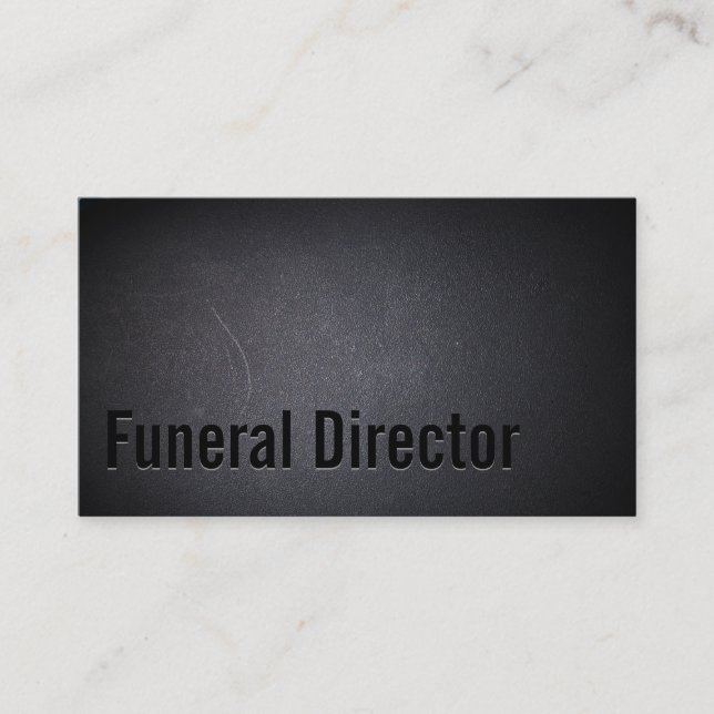 Funeral Director Professional Dark Business Card (Front)