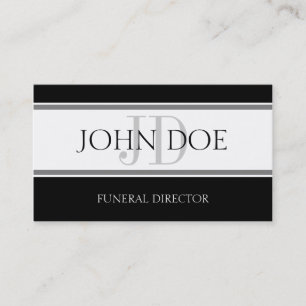 Funeral Director Stripe W/W Business Card