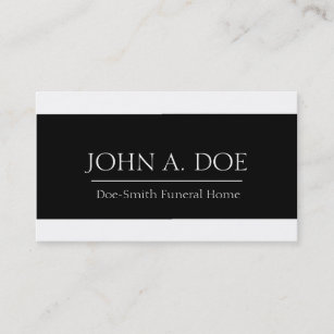 funeral home business card