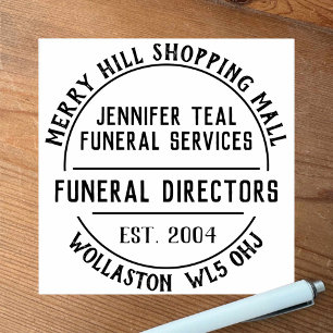 Funeral Directors Rubber Stamp