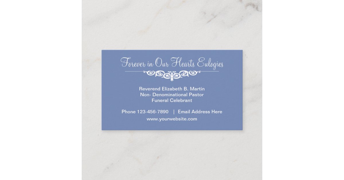 Funeral Eulogies Business Card Zazzle