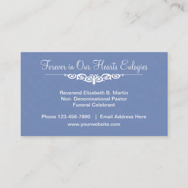 Funeral Eulogies Business Card Zazzle