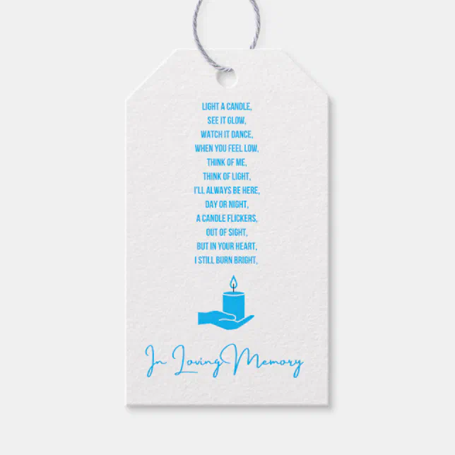Funeral Favours Memorial Tags Zazzle