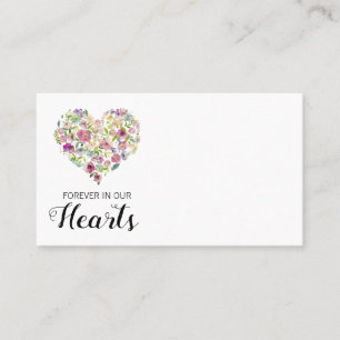 Funeral Flower Heart   Floristry Florist Message Business Card