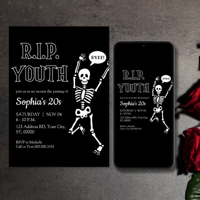 Funeral for my Youth, RIP 20's Invitation (Creator Uploaded)