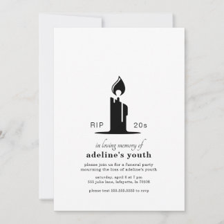 Funeral for Youth Birthday Party Invitations