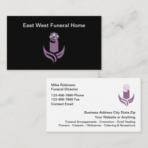 Funeral Home Cremation Services New Business Card