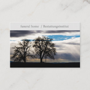 funeral home/funeral institute Kontur Baum Kreuz Business Card