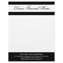 Funeral Home Letterhead Mortuary Crematory