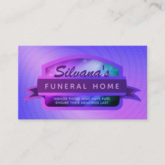 Funeral Home Slogans Business Cards (Front)