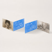 Funeral in loving memory blue rose prayer cards