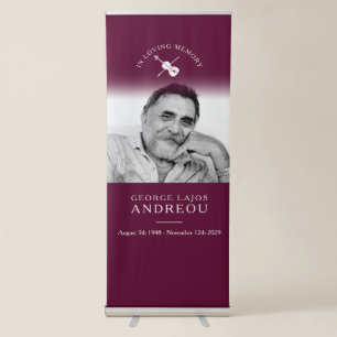Funeral in loving memory music violin photo banner