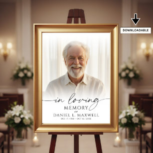 Funeral In Loving Memory Photo Welcome Sign