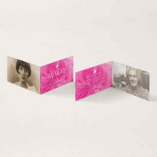 Funeral in loving memory pink rose poem card