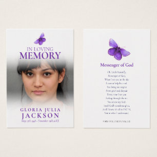 Funeral in loving memory purple butterfly poem