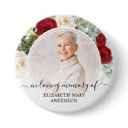 Funeral In Loving Memory Red Roses Floral Photo