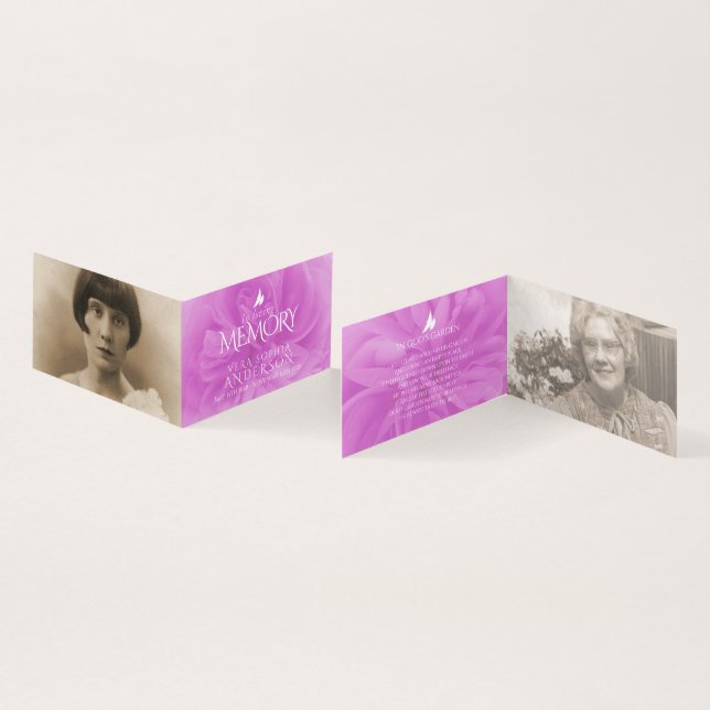 Funeral in loving memory rose prayer / poem card (Inside and Outside)