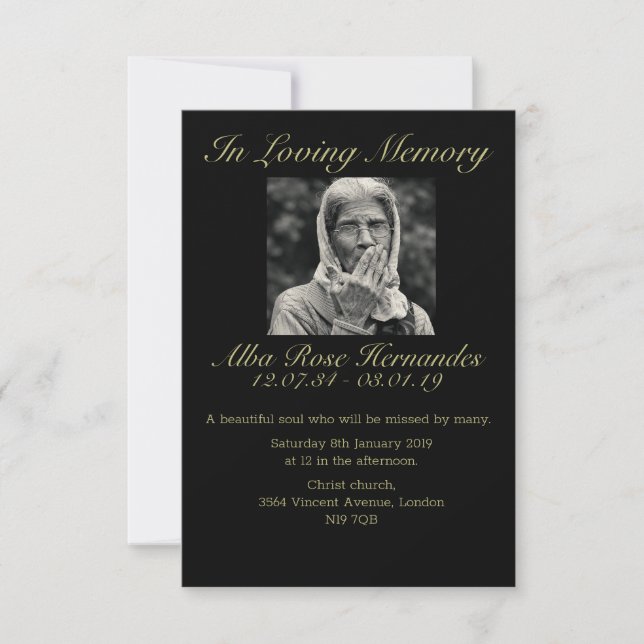 Funeral Invitation (Front)