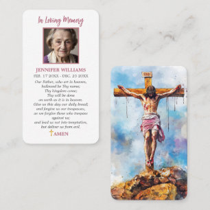 Funeral Jesus Prayer Cards Crucifixion Our Father