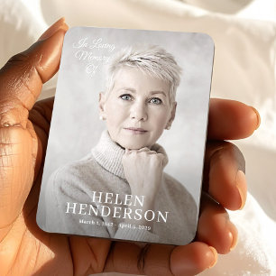Funeral Keepsake, Mum Memorial Gift, Custom Photo Magnet