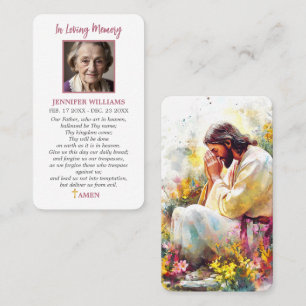 Funeral Loss Catholic Sympathy Prayer Card Jesus