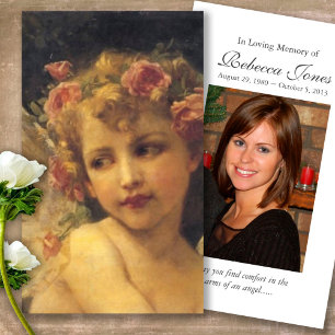 Funeral Loss Garland Angel Prayer Sympathy Cards