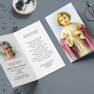 Funeral Loss Infant Prague Prayer Sympathy Cards