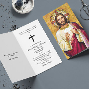Funeral Loss Memorial Jesus Prayer Sympathy Cards