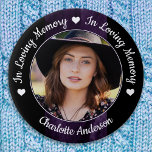 Funeral Loving Memory Photo Purple Marble Memorial 7.5 Cm Round Badge<br><div class="desc">Honour your loved one with a custom photo memorial funeral button. This unique memorial keepsake funeral button is the perfect gift for yourself, family or friends to pay tribute to your loved one. We hope your memorial button will bring you peace, joy and happy memories. Quote "In Loving Memory". Customise...</div>