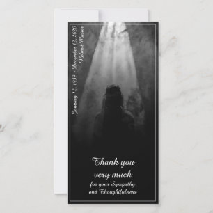 Funeral Meal Menu Card Into the light