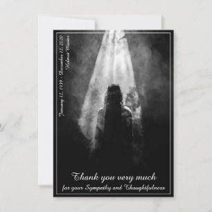 Funeral Meal Menu Card Into the light