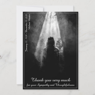 Funeral Meal Menu Card Into the light