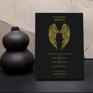 Funeral Memorial Angel Wings Dear One Passed Away Plaque