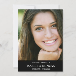 Funeral Memorial Black In loving memory Photo