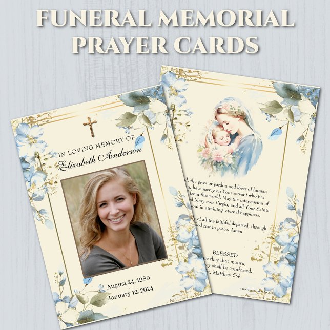 Funeral Memorial Catholic Prayer Card  (Creator Uploaded)