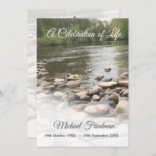 Funeral Memorial  Celebration of Life Jewish Invitation