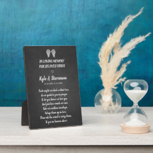 Funeral Memorial Chalk Blackboard Effect Plaque