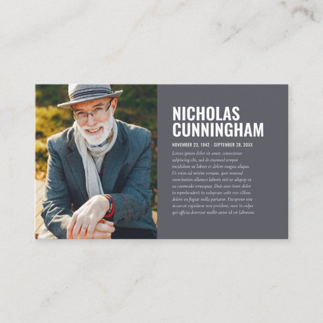 Funeral Memorial Forever In Our Hearts Photo Card (Front)