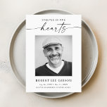 Funeral Memorial Forever In Our Hearts Sympathy Thank You Card<br><div class="desc">Express your gratitude and appreciation to those who have shown their support during a difficult time with our Funeral Memorial Forever In Our Hearts Sympathy Thank You Card. This heartfelt card features a modern and elegant design, with the words "Forever In Our Hearts" as a reminder of the lasting impact...</div>