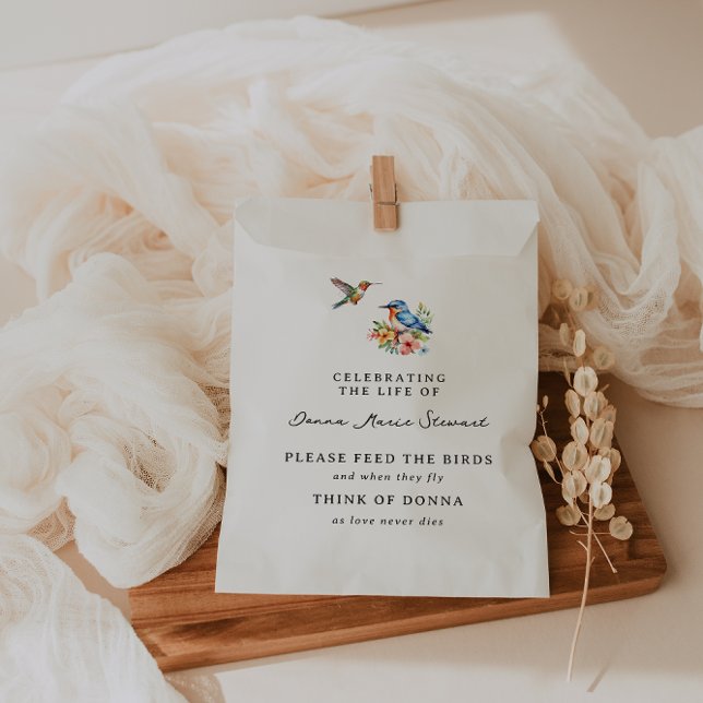 Funeral Memorial | Loving Memory Wild Bird Seeds Favour Bags (Creator Uploaded)
