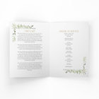 Funeral Memorial Order Of Service Photo Greenery 